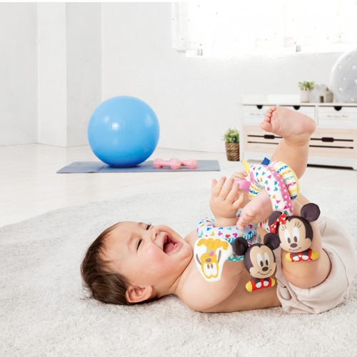 Tomy Disney KARADA Chiku Body Intellectual Mickey & Friends Winding Rattle Arm & Foot | 2 months+